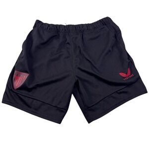 Athletic Club Bilbao Soccer Football Shorts Castore Black Red Men's Size Large